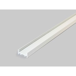 4 Meter LED Alu Profil Aufbau breit 01 weiß lackiert 30mm Serie Varia
