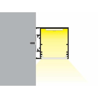4 Meter LED Alu Profil Aufbau breit 03 weiß lackiert 30mm Serie Varia