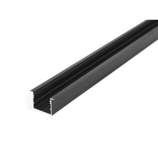 4 Meter LED Alu Profil Einbau breit 07 schwarz eloxiert 30mm Serie Varia