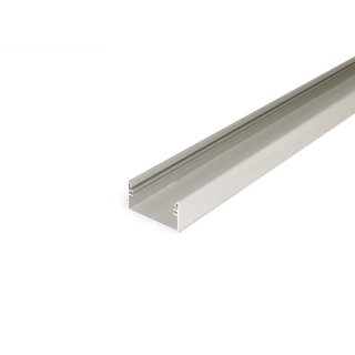 4 Meter LED Alu Profil Aufputz XL 50mm Silber eloxiert ohne Abdeckung