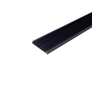 4 Meter Alu Abdeckplatte zu Aufputz XL 50mm schwarz  eloxiert