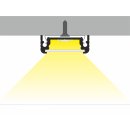 3 Meter LED Profil Aufputz Flach weiss lackiert ohne Abdeckung 14mm Serie L