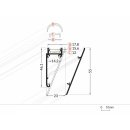 3 Meter LED Profil Wall 10mm -Wandmodul Alu roh Serie M