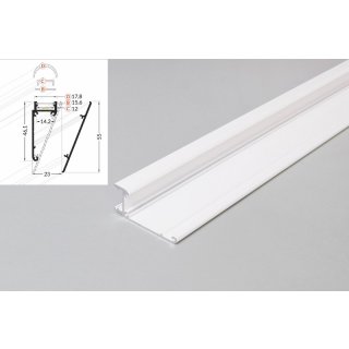 3 Meter LED Profil Wall 10mm -Wandmodul weiß lackiert Serie M