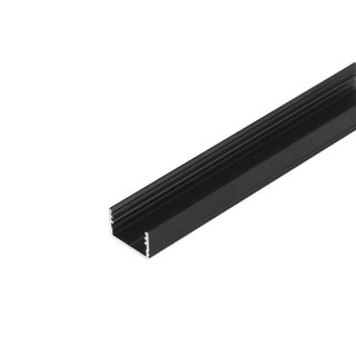 4 Meter LED Alu Profil Aufputz 14mm Serie ECO schwarz eloxiert