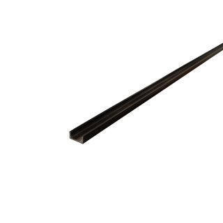 3 Meter Alu Profil Aufputz Flach 12mm Serie Eco Plus schwarz