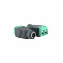 Hohlbuchsenstecker Adapter auf Schraubklemme 2 pol...