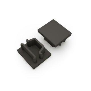 Endkappen 2er Set schwarz für Aufputz 12 MAG Serie AVA