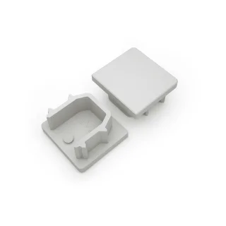 Endkappen 2er Set grau Aufputz 12 Serie AVA