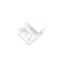Endkappen 2er Set weiß Aufputz flach 12mm Serie AVA