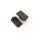 Endkappen 2er Set schwarz Aufputz flach 12mm Serie AVA