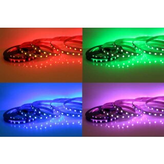 5 Meter LED Streifen 12V 5050 RGB 14,4W & 60 Leds/M IP20