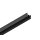 2 Meter LED Aluleiste Aufputz MAG 12mm schwarz Serie AVA