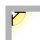 3 Meter LED Aluleiste Corner 45 Grad 21mm Serie Eco Plus Silber