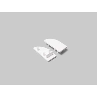 Endkappen 2er Set für LED Profil Voute 10mm weiß, Serie M